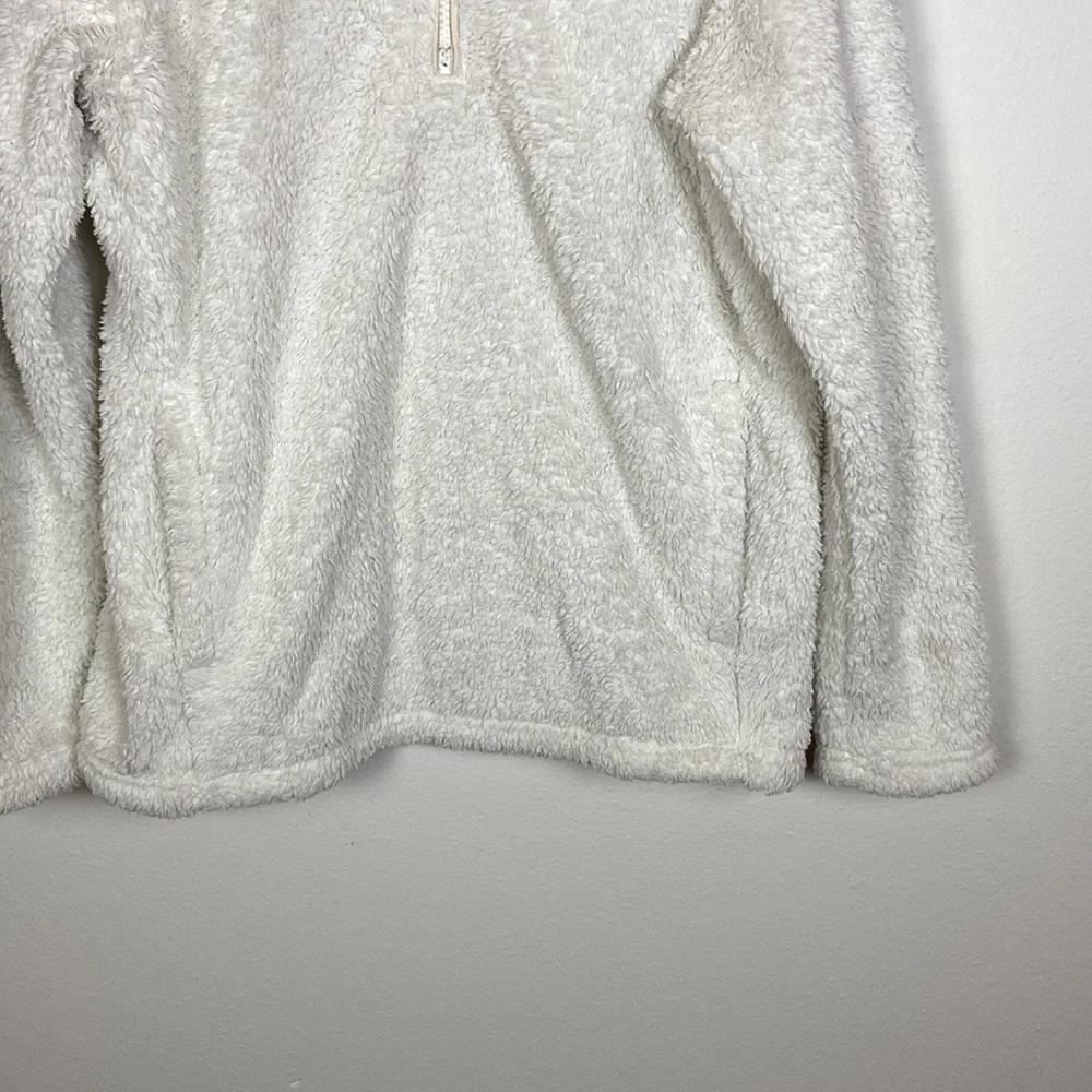 Patagonia Los Gatos Girl's XL White Quarter Zip Pullover Fleece Jacket Gorpcore